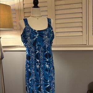 Northern Reflections Vibrant Blue Abstract dress